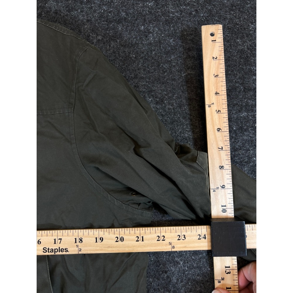 Lauren Ralph Lauren Green Field Barn Jacket Equestrian Blanket Lined Women Large - Picture 11 of 13